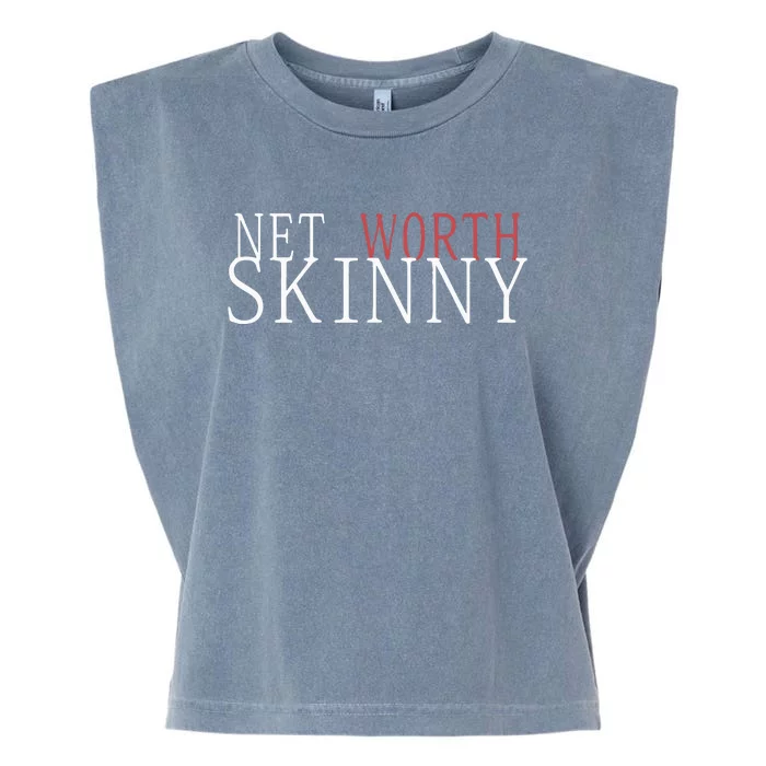 Skinny Net Worth Coffee Meets Bagel Garment-Dyed Women's Muscle Tee