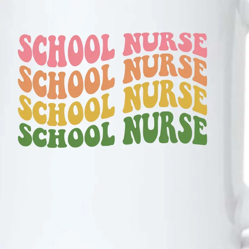 School Nurse Word Mashup Black Color Changing Mug