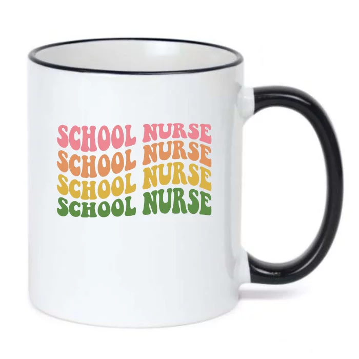 School Nurse Word Mashup Black Color Changing Mug