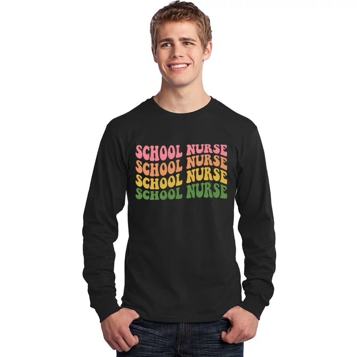 School Nurse Word Mashup Long Sleeve Shirt