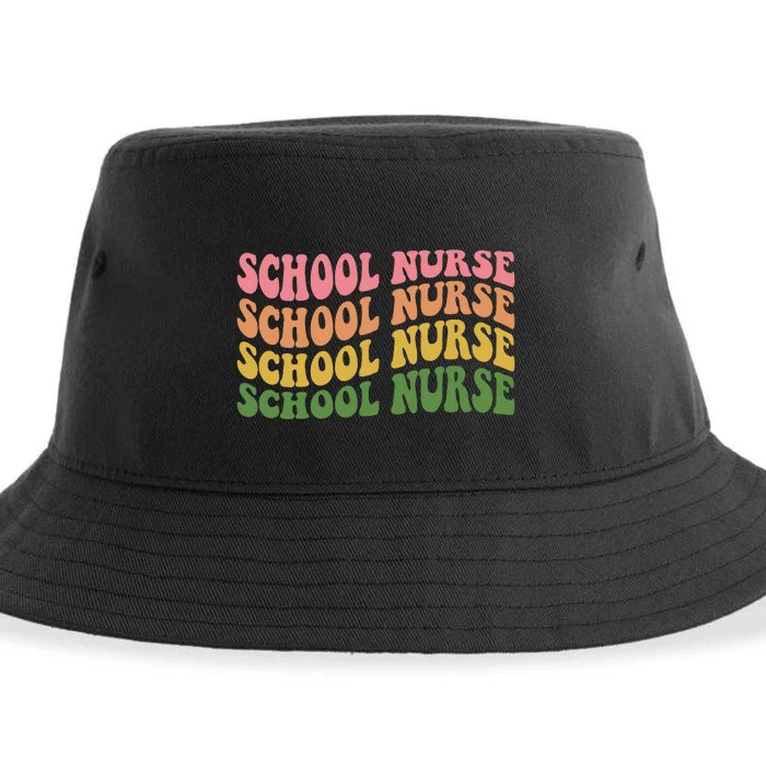 School Nurse Word Mashup Sustainable Bucket Hat