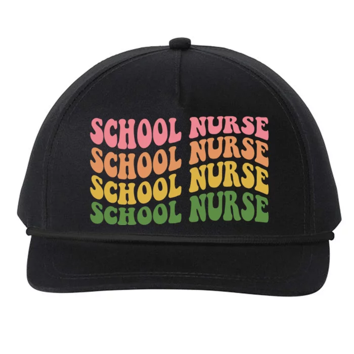 School Nurse Word Mashup Snapback Five-Panel Rope Hat