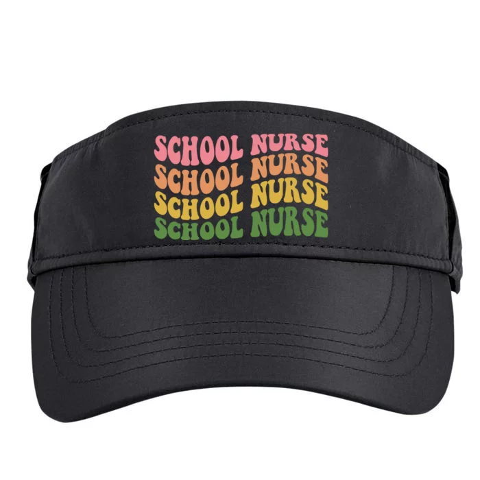 School Nurse Word Mashup Adult Drive Performance Visor