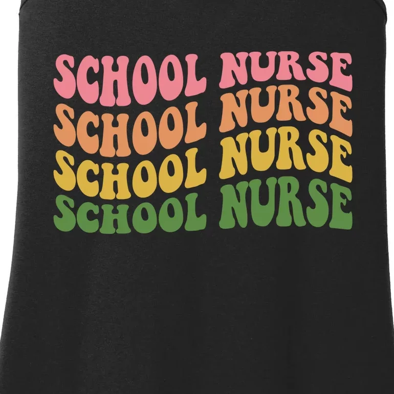 School Nurse Word Mashup Ladies Essential Tank