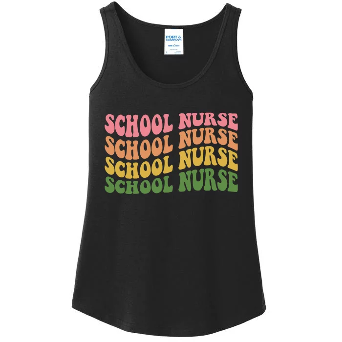 School Nurse Word Mashup Ladies Essential Tank