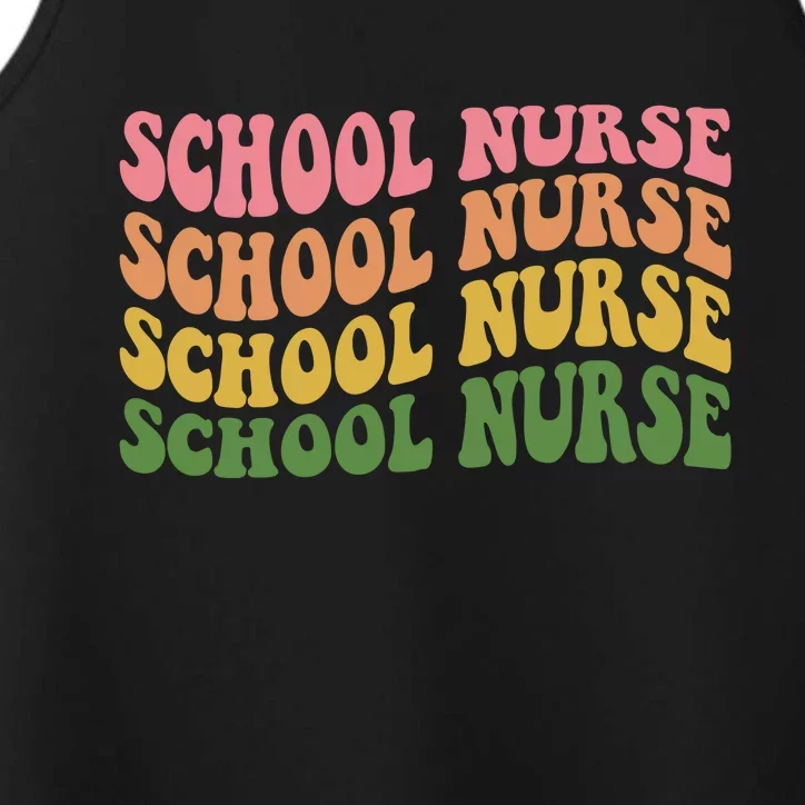 School Nurse Word Mashup Performance Tank