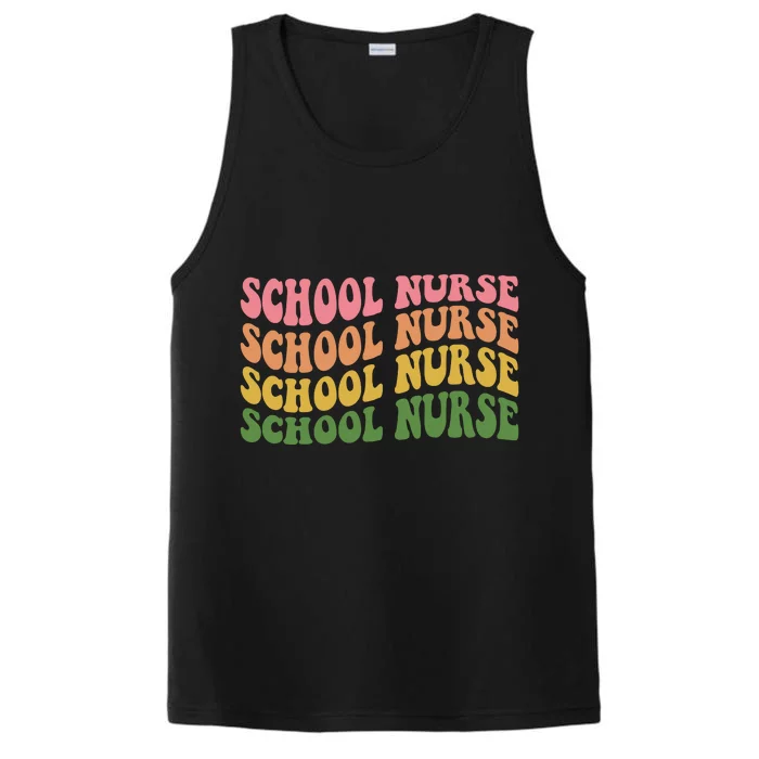 School Nurse Word Mashup Performance Tank