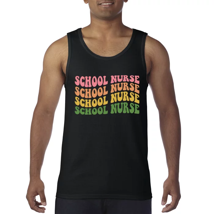 School Nurse Word Mashup Tank Top