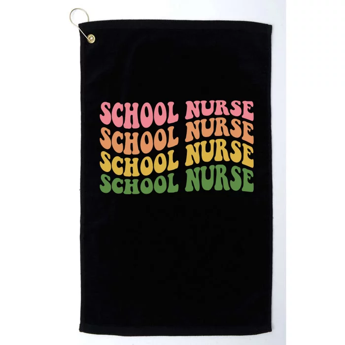 School Nurse Word Mashup Platinum Collection Golf Towel