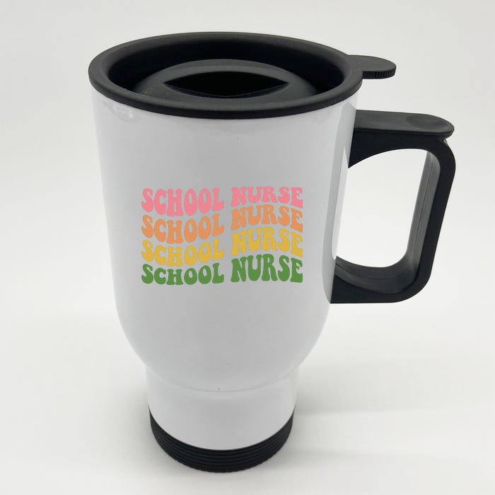 School Nurse Word Mashup Front & Back Stainless Steel Travel Mug