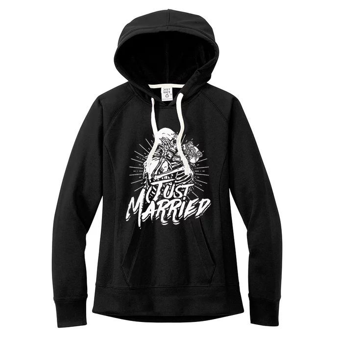 Skeleton Newlyweds Wedding Decor Women's Fleece Hoodie