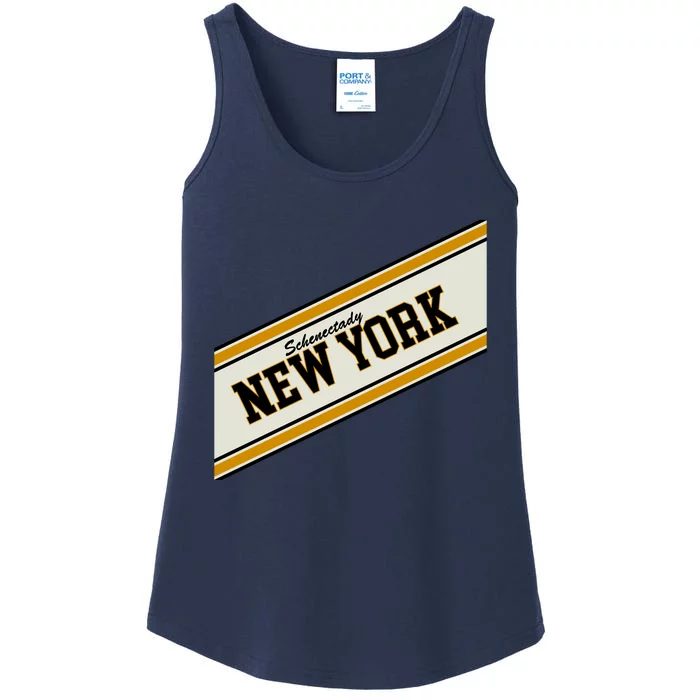 Schenectady New York Varsity Logo Ladies Essential Tank