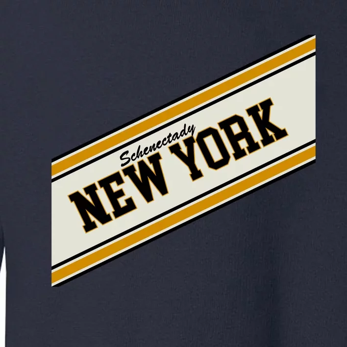 Schenectady New York Varsity Logo Toddler Sweatshirt