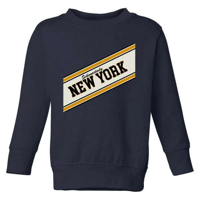 Schenectady New York Varsity Logo Toddler Sweatshirt