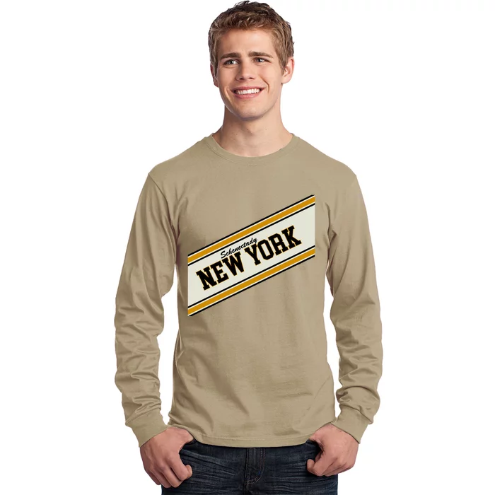 Schenectady New York Varsity Logo Long Sleeve Shirt