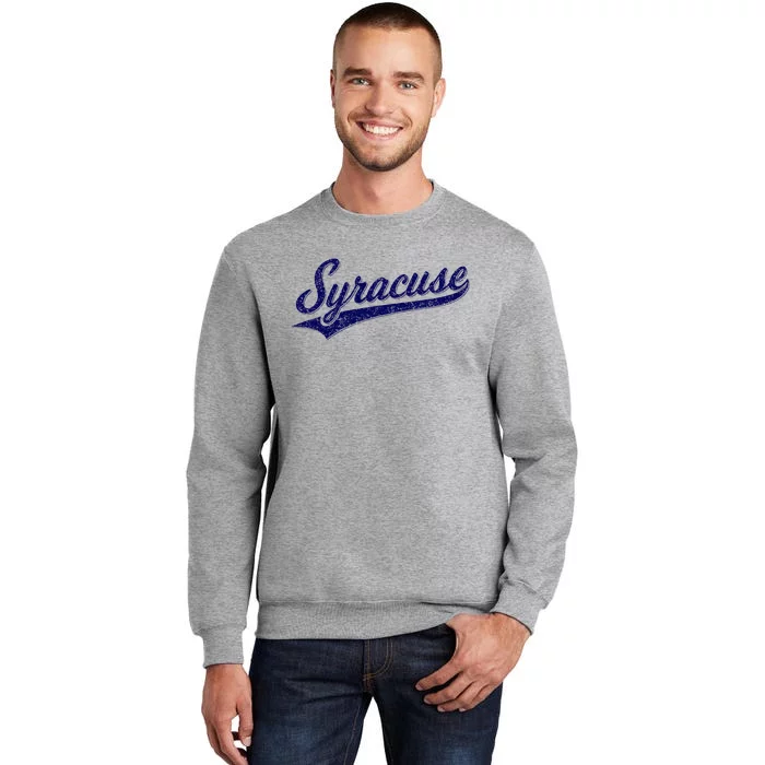 Syracuse New York Varsity Script Classic Sports Jersey Style Tall Sweatshirt