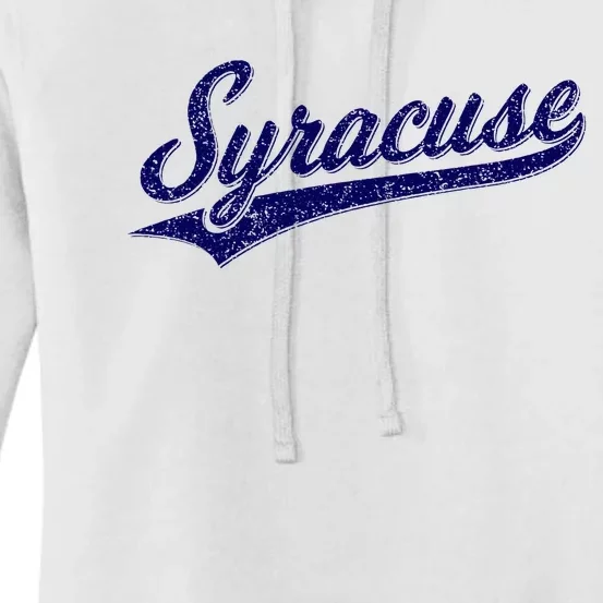 Syracuse New York Varsity Script Classic Sports Jersey Style Women's Pullover Hoodie