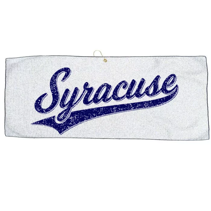 Syracuse New York Varsity Script Classic Sports Jersey Style Large Microfiber Waffle Golf Towel