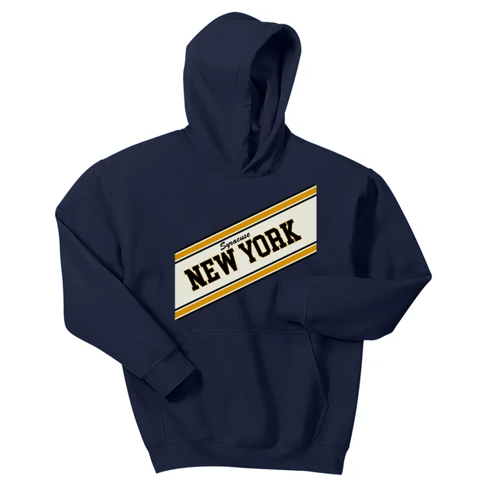 Syracuse New York Varsity Logo Kids Hoodie