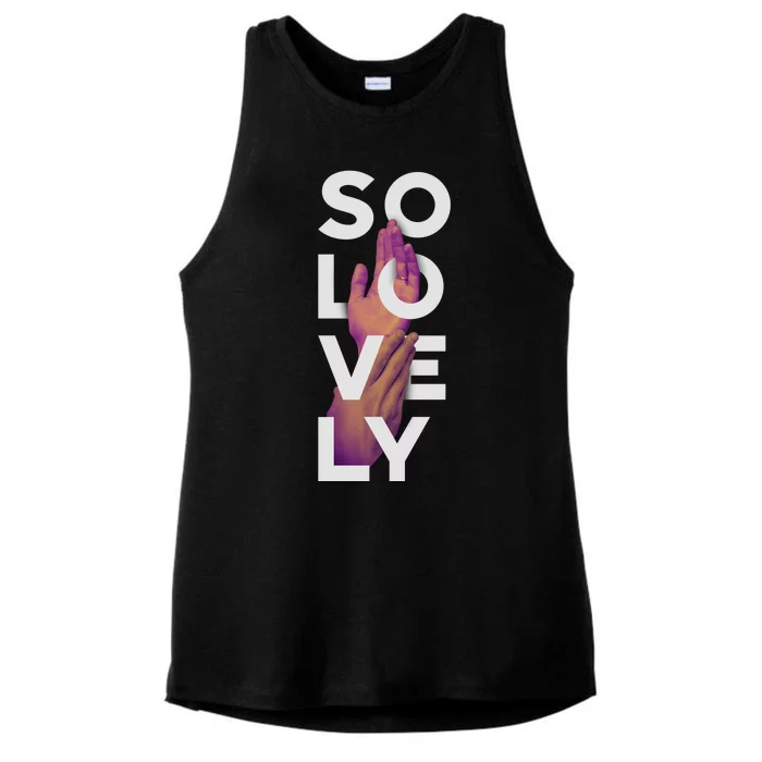 So Lovely Hand Ladies Tri-Blend Wicking Tank