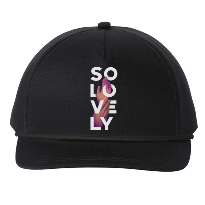 So Lovely Hand Snapback Five-Panel Rope Hat