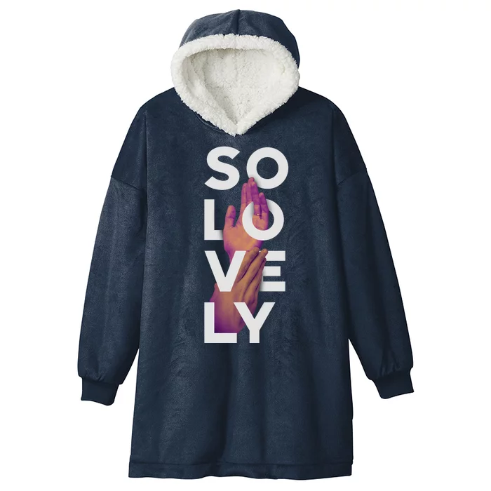 So Lovely Hand Hooded Wearable Blanket