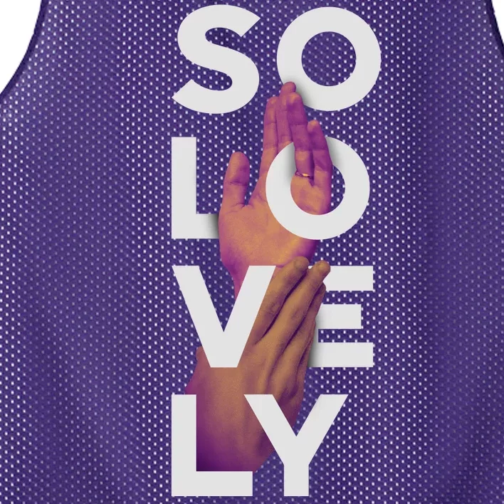 So Lovely Hand Mesh Reversible Basketball Jersey Tank