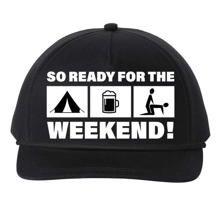 So Ready For The Weekend Camping Beer Snapback Five-Panel Rope Hat