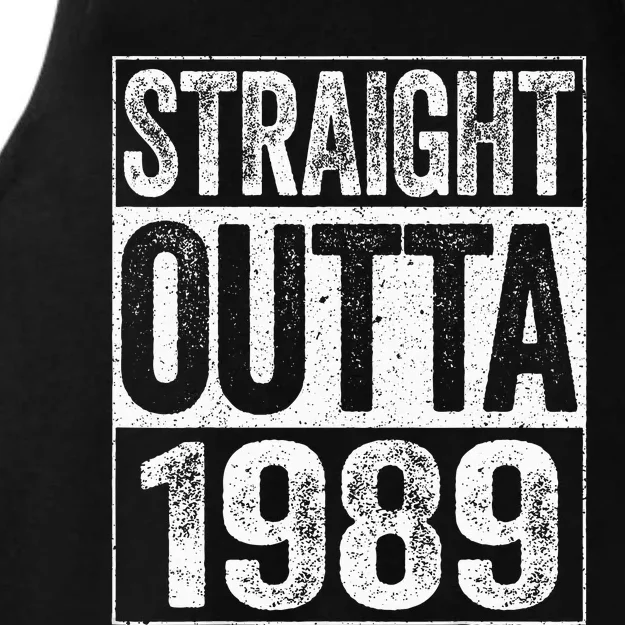 Straight Outta 1989  34th Birthday Ladies Tri-Blend Wicking Tank