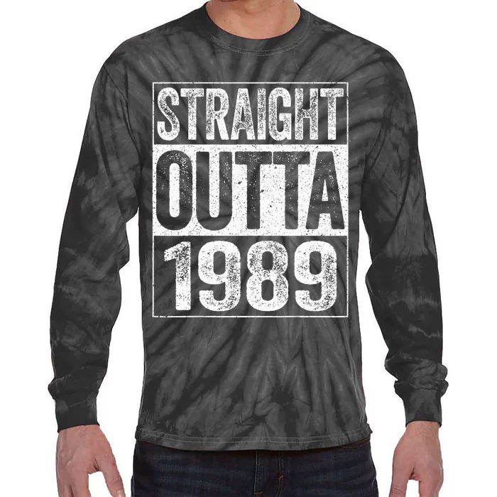 Straight Outta 1989  34th Birthday Tie-Dye Long Sleeve Shirt