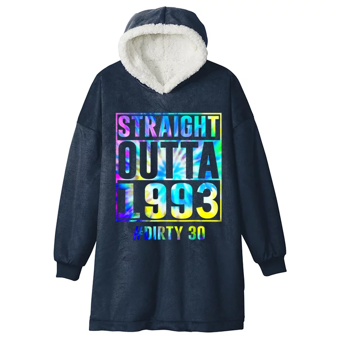 Straight Outta 1993 Dirty Thirty Funny 30th Birthday Gift Hooded Wearable Blanket