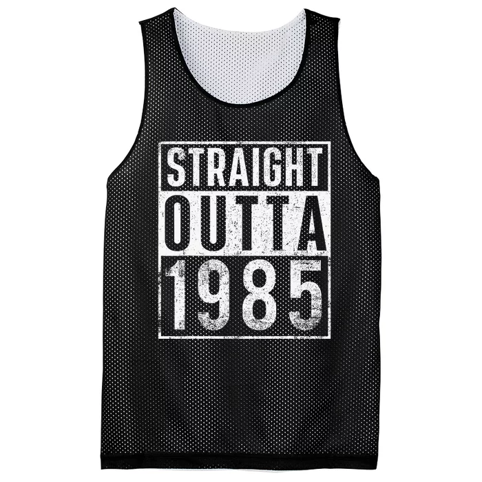 Straight Outta 1985 Year Of Birth Birthday Mesh Reversible Basketball Jersey Tank