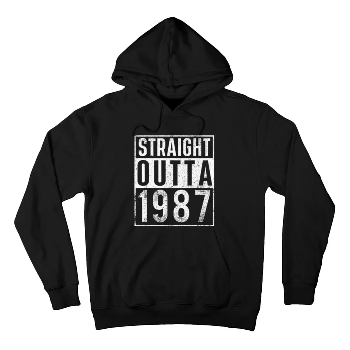 Straight Outta 1987 Year Of Birth Birthday Hoodie