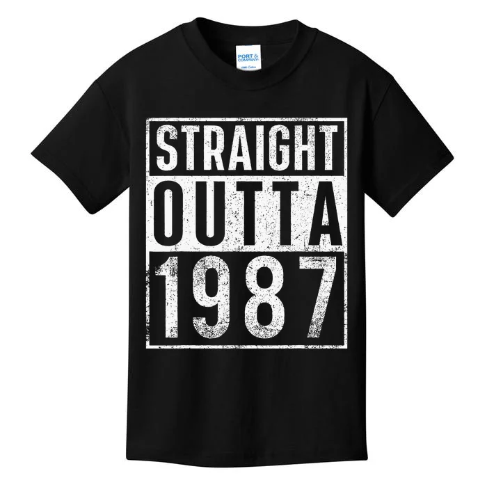 Straight Outta 1987 Year Of Birth Birthday Kids T-Shirt