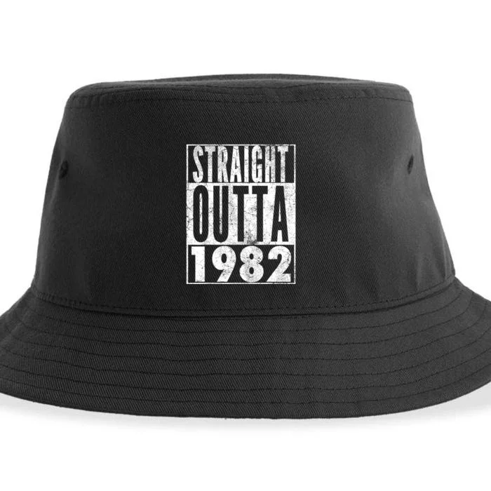 Straight Outta 1982 40th Birthday 40 Years Old Vintage Sustainable Bucket Hat