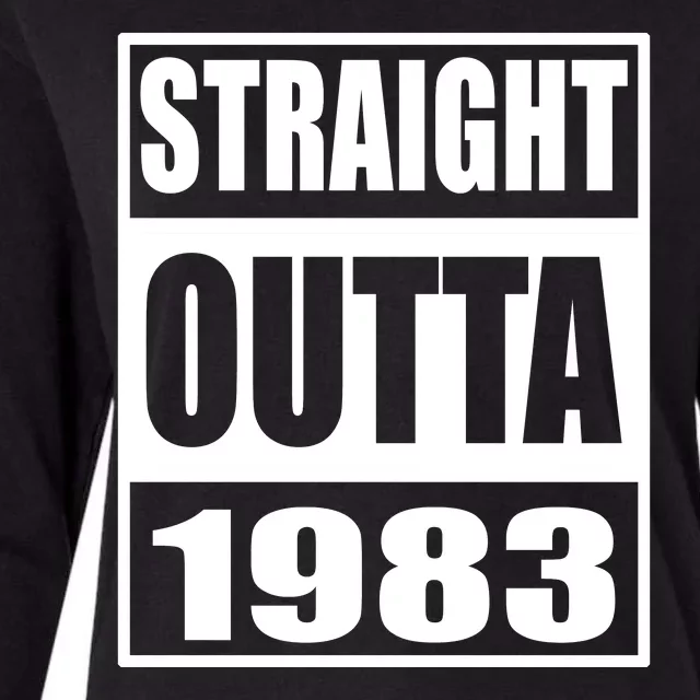 Straight Outta 1983 Year Of Birth Birthday Womens Cotton Relaxed Long Sleeve T-Shirt