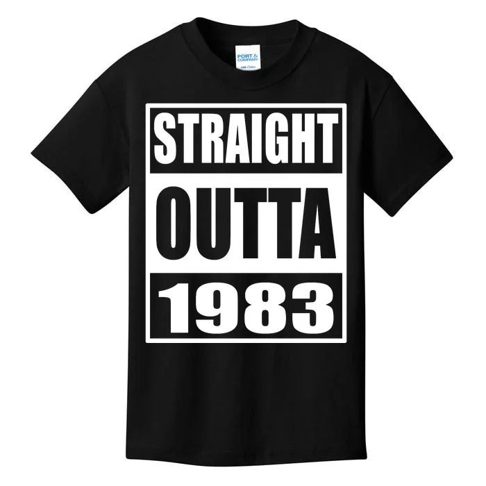 Straight Outta 1983 Year Of Birth Birthday Kids T-Shirt