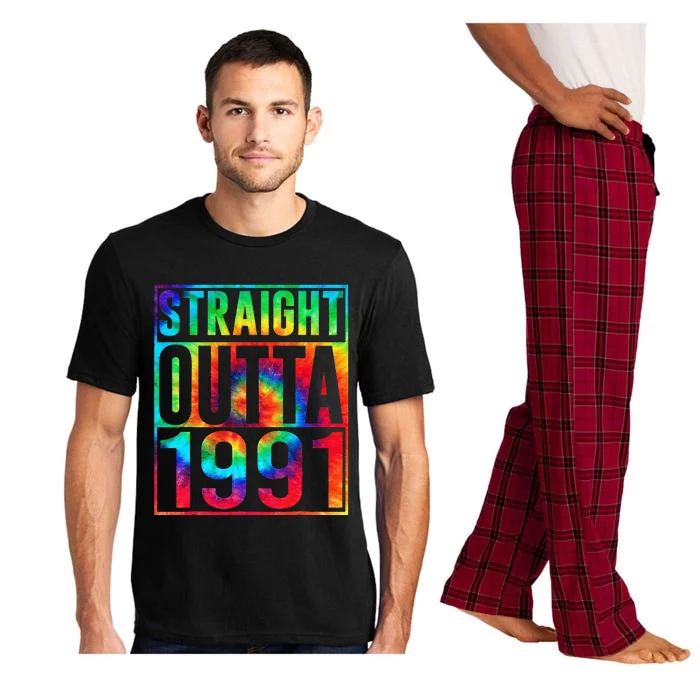 Straight Outta 1991 Dirty Thirty Funny 32nd Birthday Gift Pajama Set