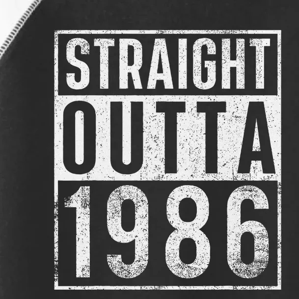 Straight Outta 1986 Year Of Birth Birthday Toddler Fine Jersey T-Shirt