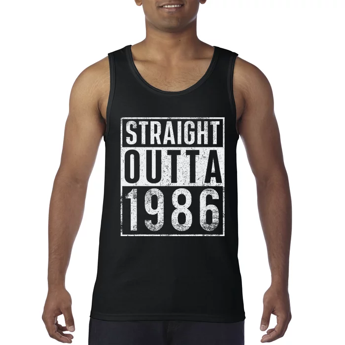 Straight Outta 1986 Year Of Birth Birthday Tank Top