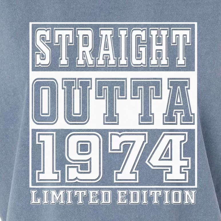 Straight Outta 1974 50th Birthday Gift Garment-Dyed Women's Muscle Tee