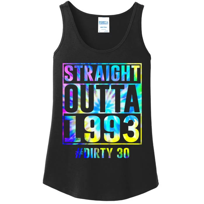 Straight Outta 1993 Dirty Thirty Funny 30th Birthday Ladies Essential Tank