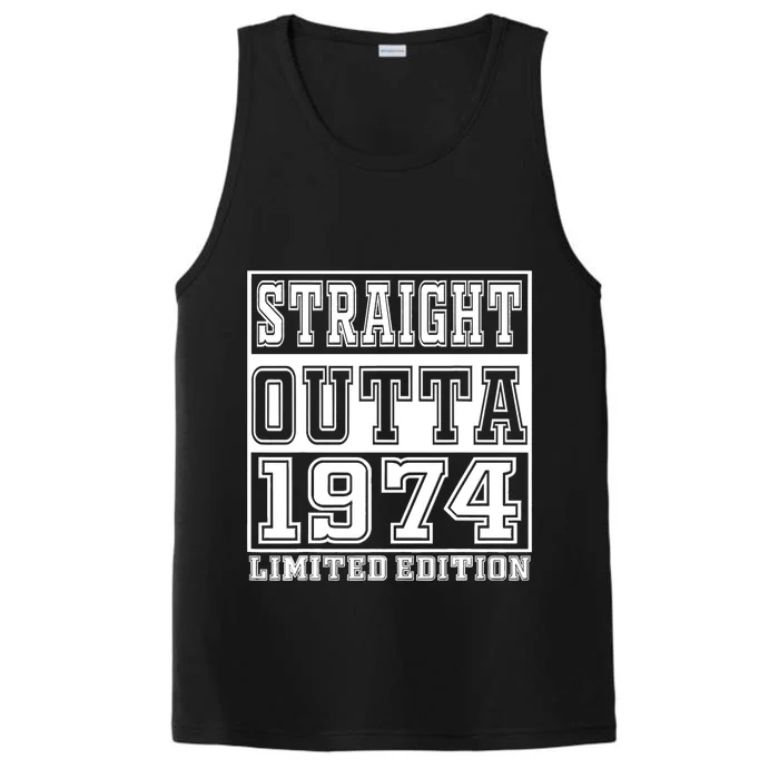 Straight Outta 1974 50th Birthday Gift For Men Women Performance Tank