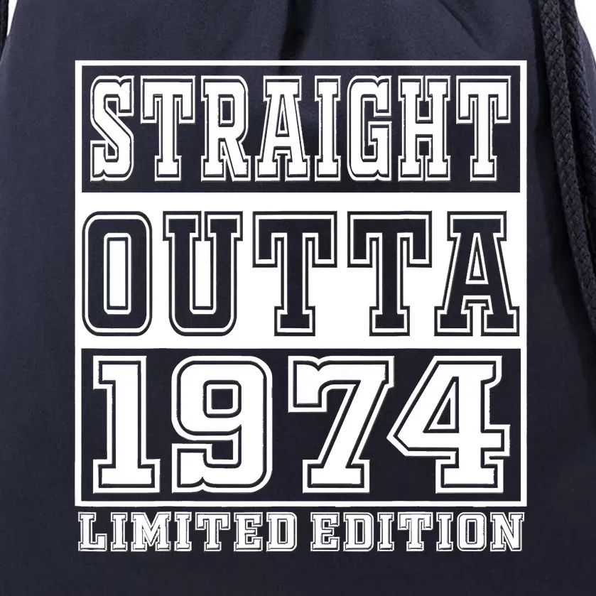 Straight Outta 1974 50th Birthday Gift For Men Women Drawstring Bag