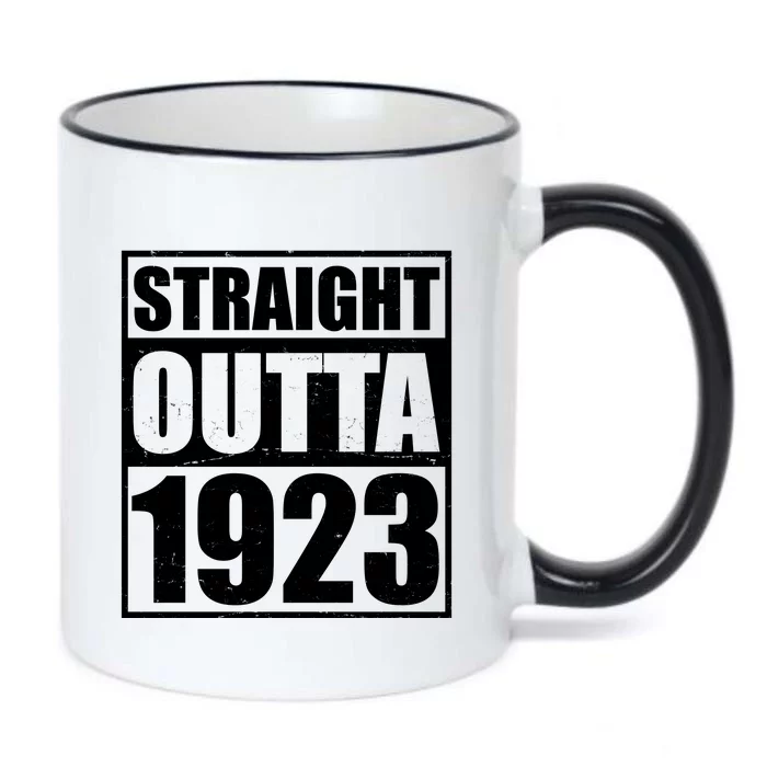 Straight Outta 1923 100th Birthday Black Color Changing Mug