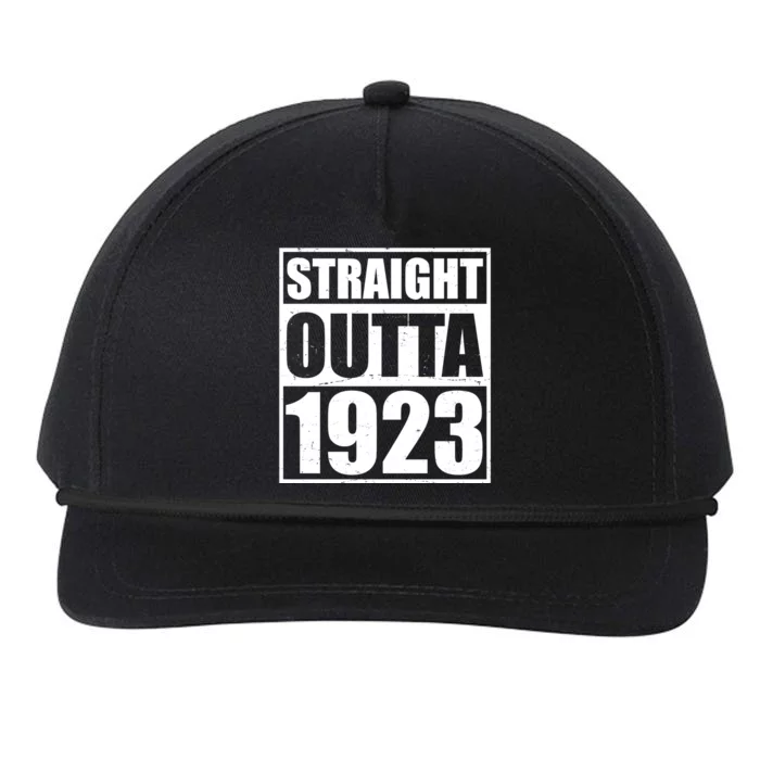 Straight Outta 1923 100th Birthday Snapback Five-Panel Rope Hat