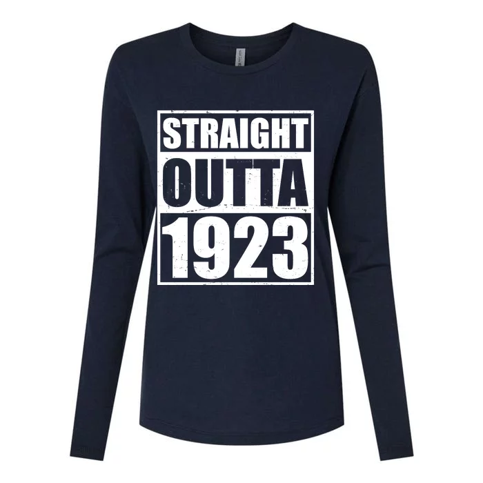 Straight Outta 1923 100th Birthday Womens Cotton Relaxed Long Sleeve T-Shirt