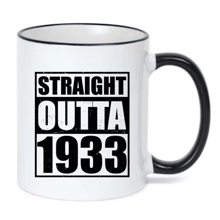 Straight Outta 1933 90th Birthday Black Color Changing Mug