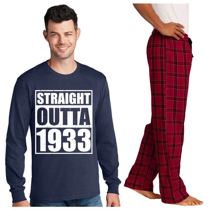 Straight Outta 1933 90th Birthday Long Sleeve Pajama Set