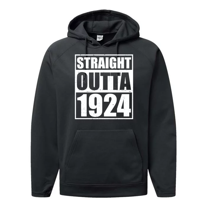 Straight Outta 1924 100th Birthday Performance Fleece Hoodie